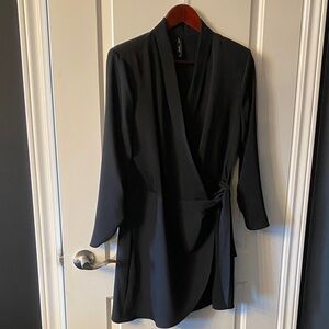 Mango Classic Black Wrap Top